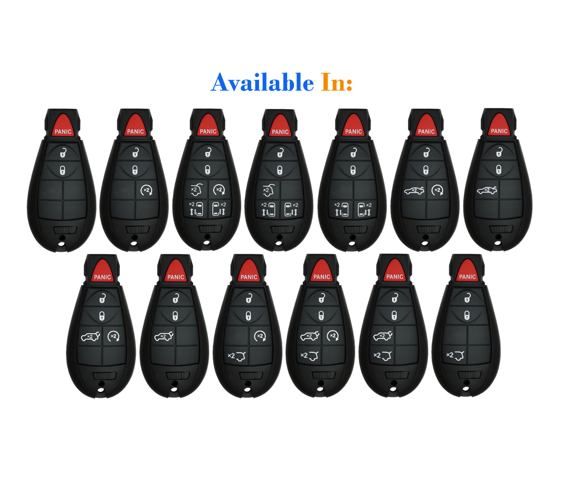Replacement Keyless Entry Remote Key Fob - For Dodge Chrysler - Red Case - M3N5WY783X