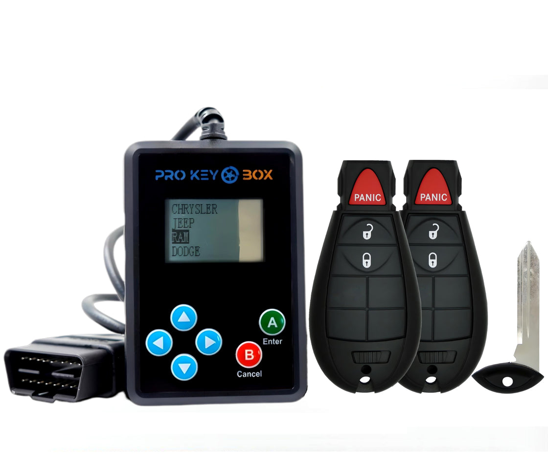 2 New Replacement Remote Fobik Key fob Transmitter & Programmer for 2010 Dodge Ram 2500 - ProKeyBox