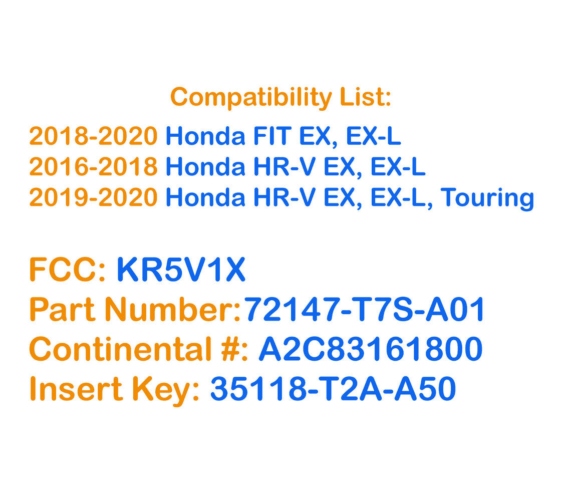 New Replacement Proxy Remote Key fob Transmitter & Programmer for 2018 Honda HR-V - Prokeybox