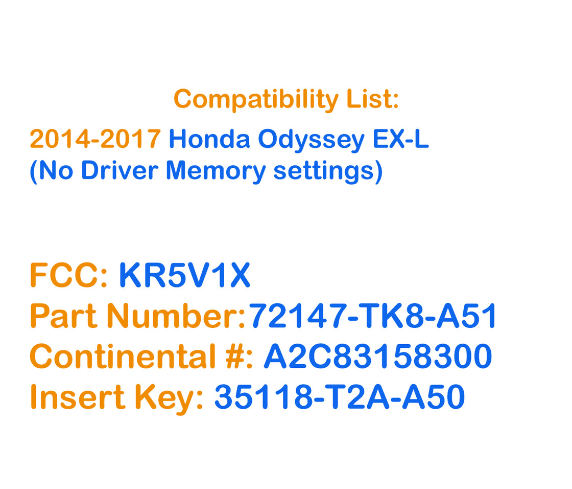 New Replacement Proxy Remote Key fob Transmitter & Programmer for 2014 Honda Odyssey - Prokeybox