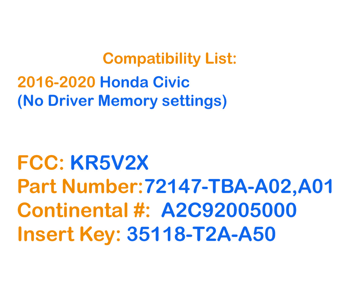 New Replacement Proxy Remote Key fob Transmitter & Programmer for 2016 Honda Civic - Prokeybox