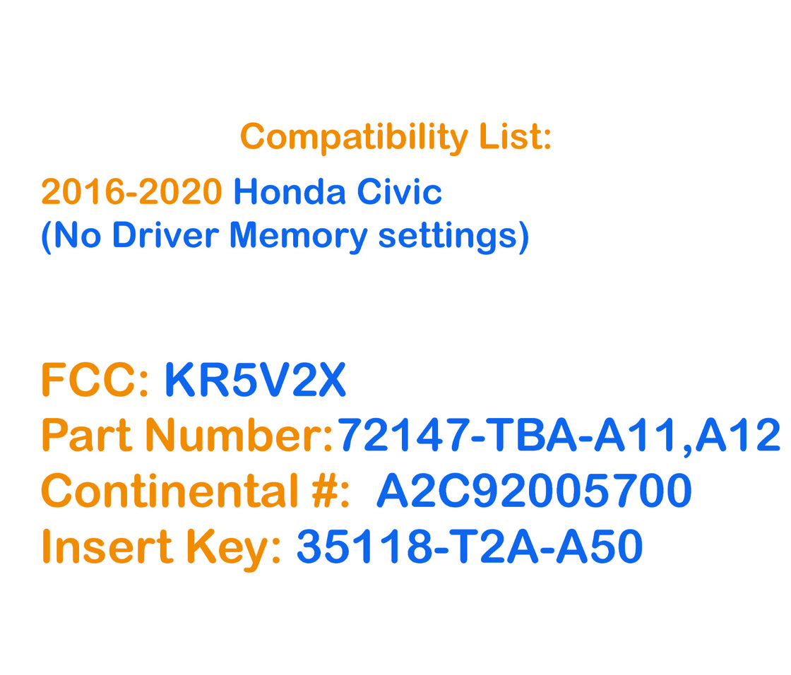 New Replacement Proxy Remote Key fob Transmitter & Programmer for 2016 Honda Civic - Prokeybox