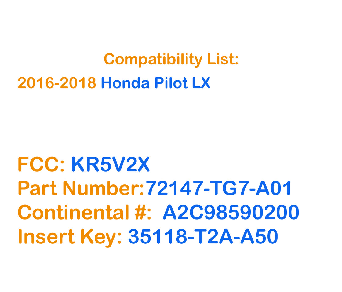 New Replacement Proxy Remote Key fob Transmitter & Programmer for 2017 Honda Pilot - Prokeybox