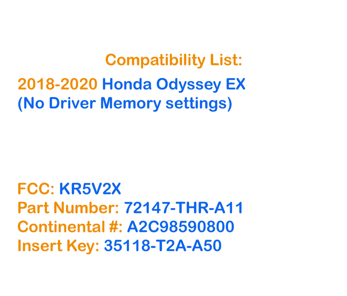 New Replacement Proxy Remote Key fob Transmitter & Programmer for 2018 Honda Odyssey - Prokeybox