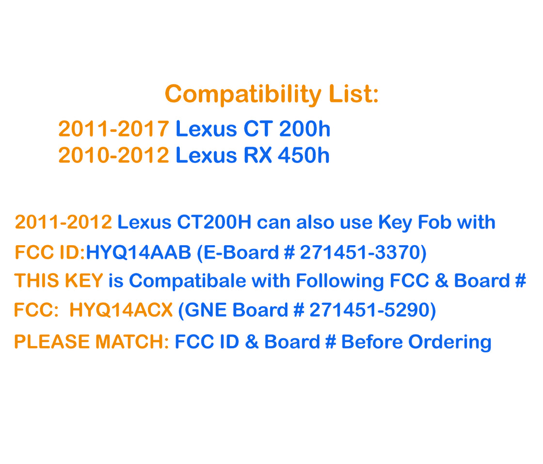 New Replacement Proxy Remote Key fob Transmitter & Programmer for 2012 Lexus RX450h - Prokeybox