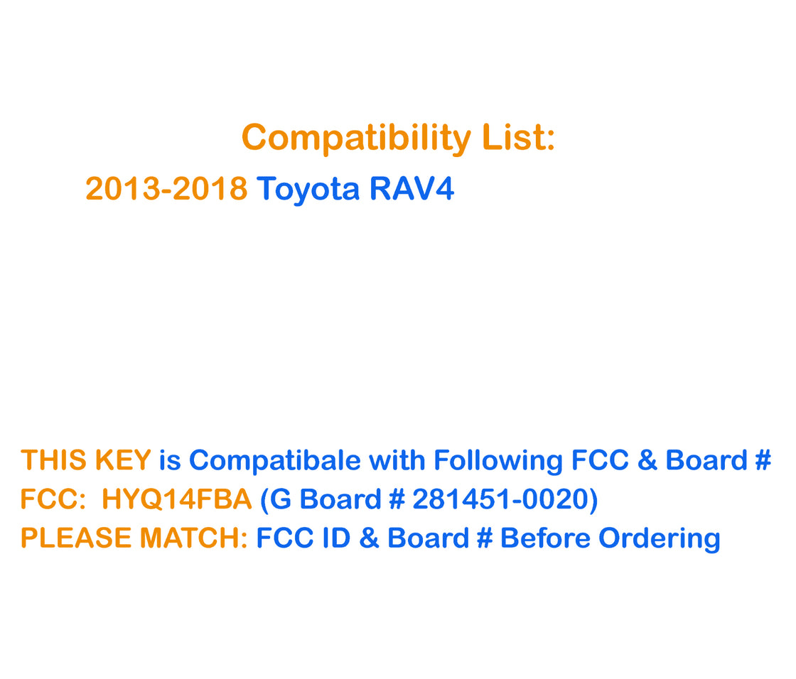 New Replacement Proxy Remote Key fob Transmitter & Programmer for 2013 Toyota RAV4 - Prokeybox