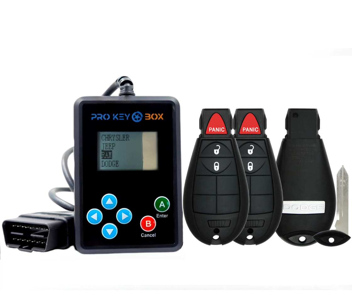 2 New OEM Genuine Remote Fobik Key fob Transmitter & Programmer for 2012 Ram 5500 - ProKeyBox