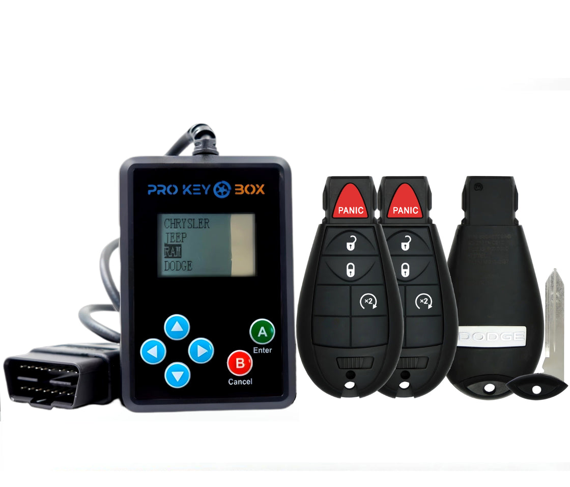 2 New OEM Genuine Remote Fobik Key fob Transmitter & Programmer for 2011 Ram 4500 - ProKeyBox