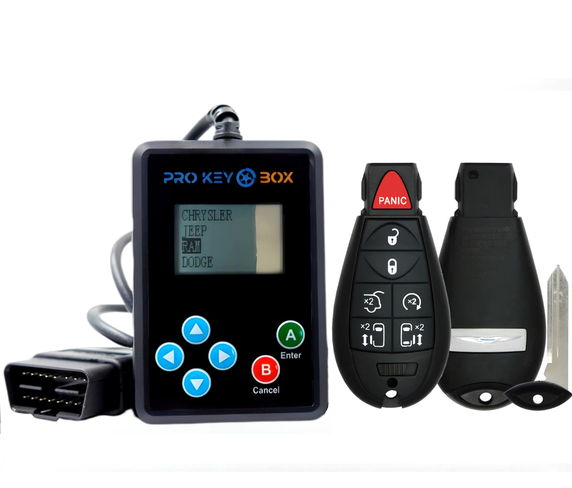 New OEM Genuine Remote Fobik Key fob Transmitter & Programmer for 2013 Chrysler Town & Country - ProKeyBox