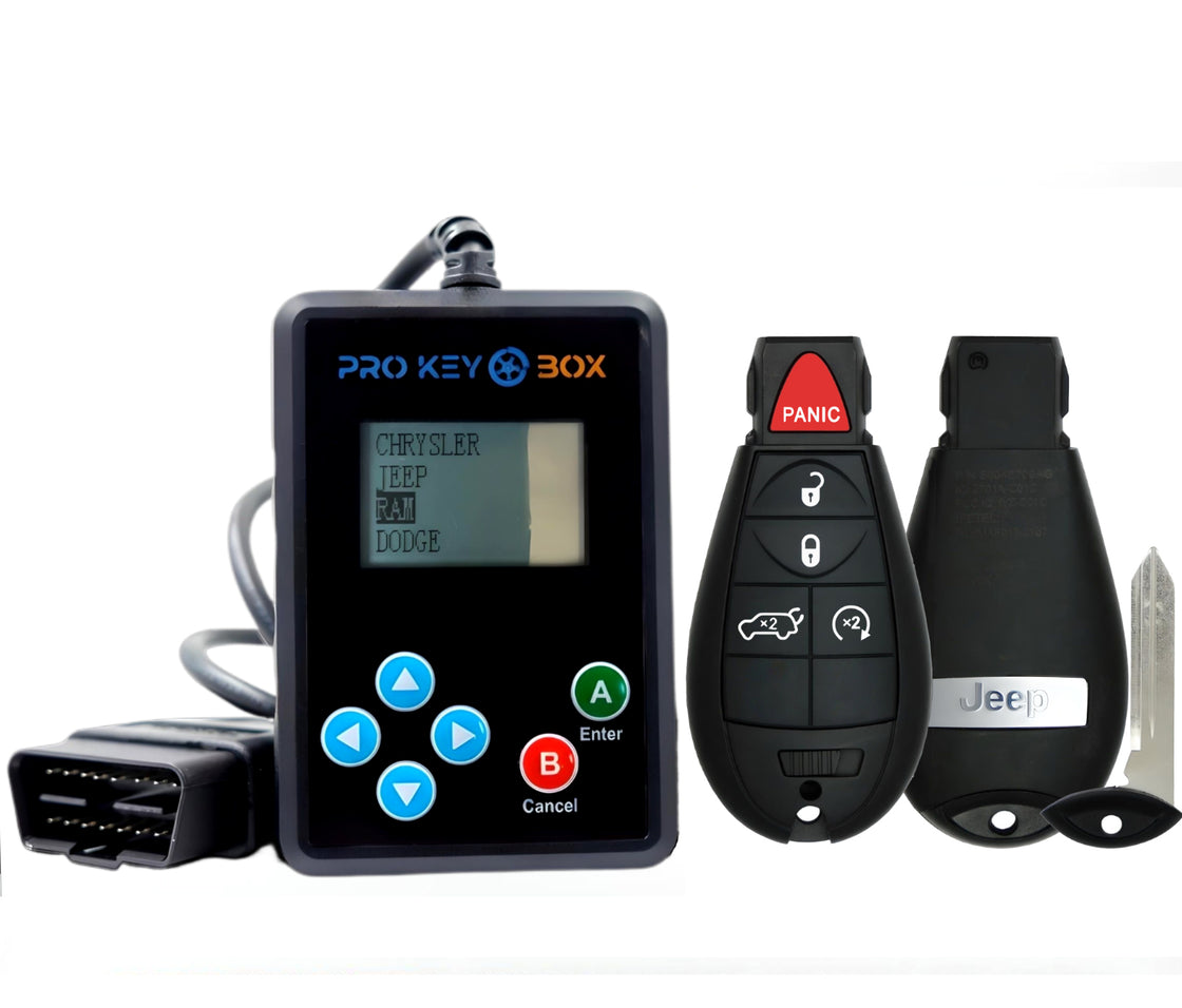 New OEM Genuine Remote Fobik Key fob Transmitter & Programmer for 2008 Jeep Commander - ProKeyBox