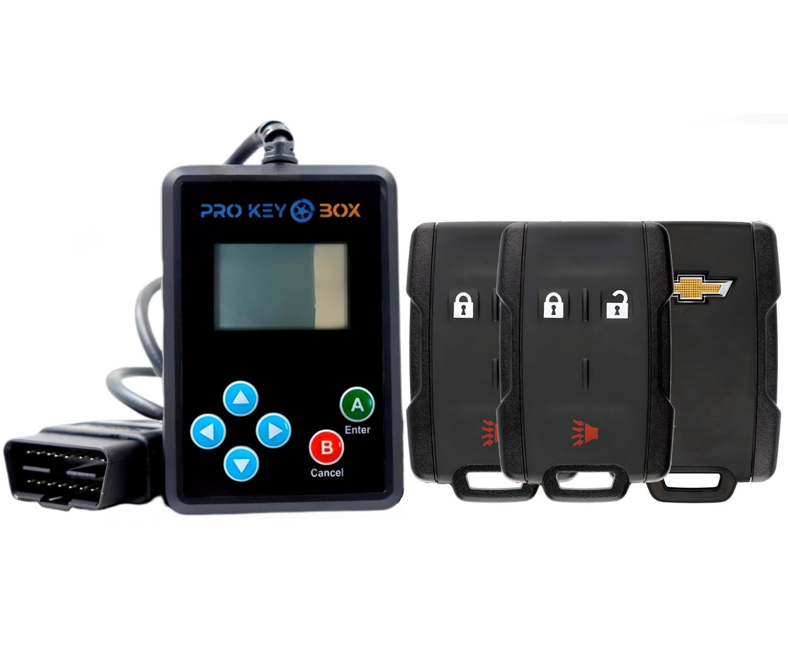 2 New OEM Remote Key fob Transmitter and Programmer for 2020 Chevrolet Silverado 5500 HD - ProKeyBox