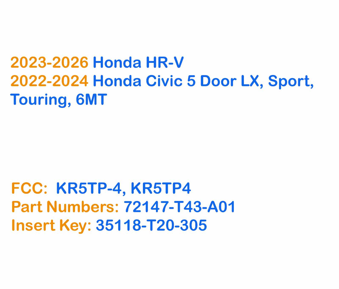2022 Honda Civic - 2x New Replacement Proxy Key Fob & DIY OBD Programmer Tool