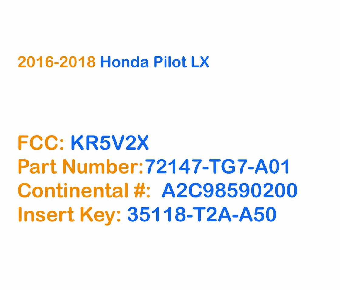 2016 Honda Pilot - 1x New Replacement Proxy Key Fob & DIY OBD Programmer Tool