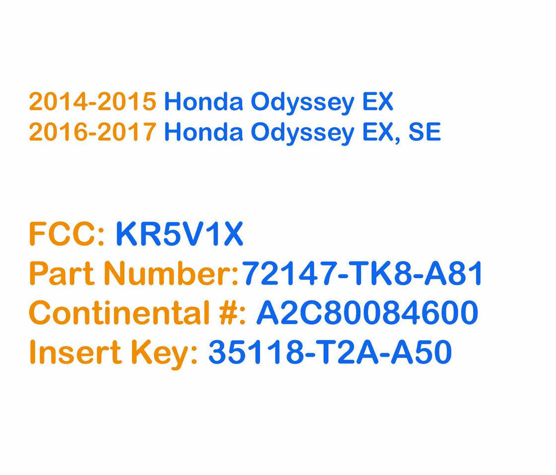 2015 Honda Odyssey - 2x New Replacement Proxy Key Fob & DIY OBD Programmer Tool