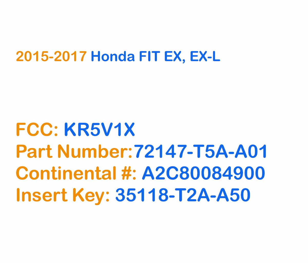 2016 Honda FIT - 1x New Replacement Proxy Key Fob & DIY OBD Programmer ...