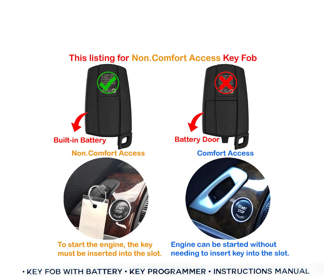 1x New OEM Remote Key Fobs & DIY OBD Programmer for 2011 BMW Z4 35i - KR55WK49127