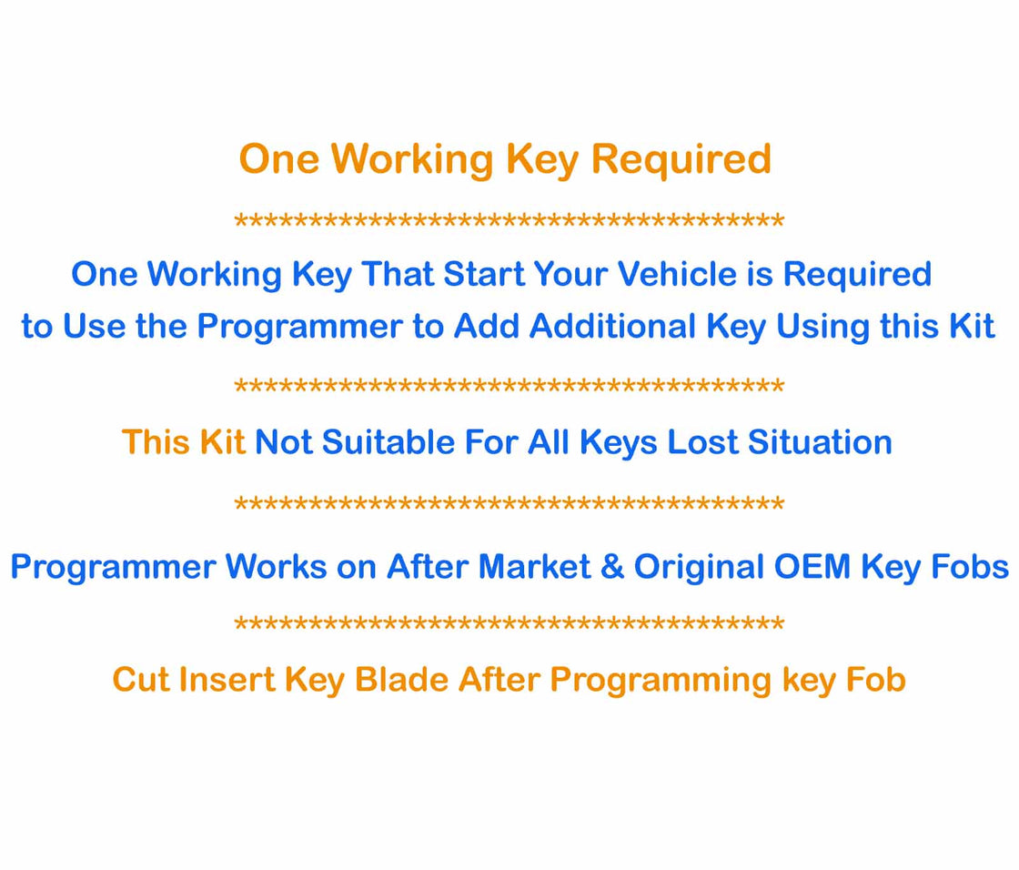 2017 Toyota Mirai - New Replacement Proxy Remote Key Fob & Programmer