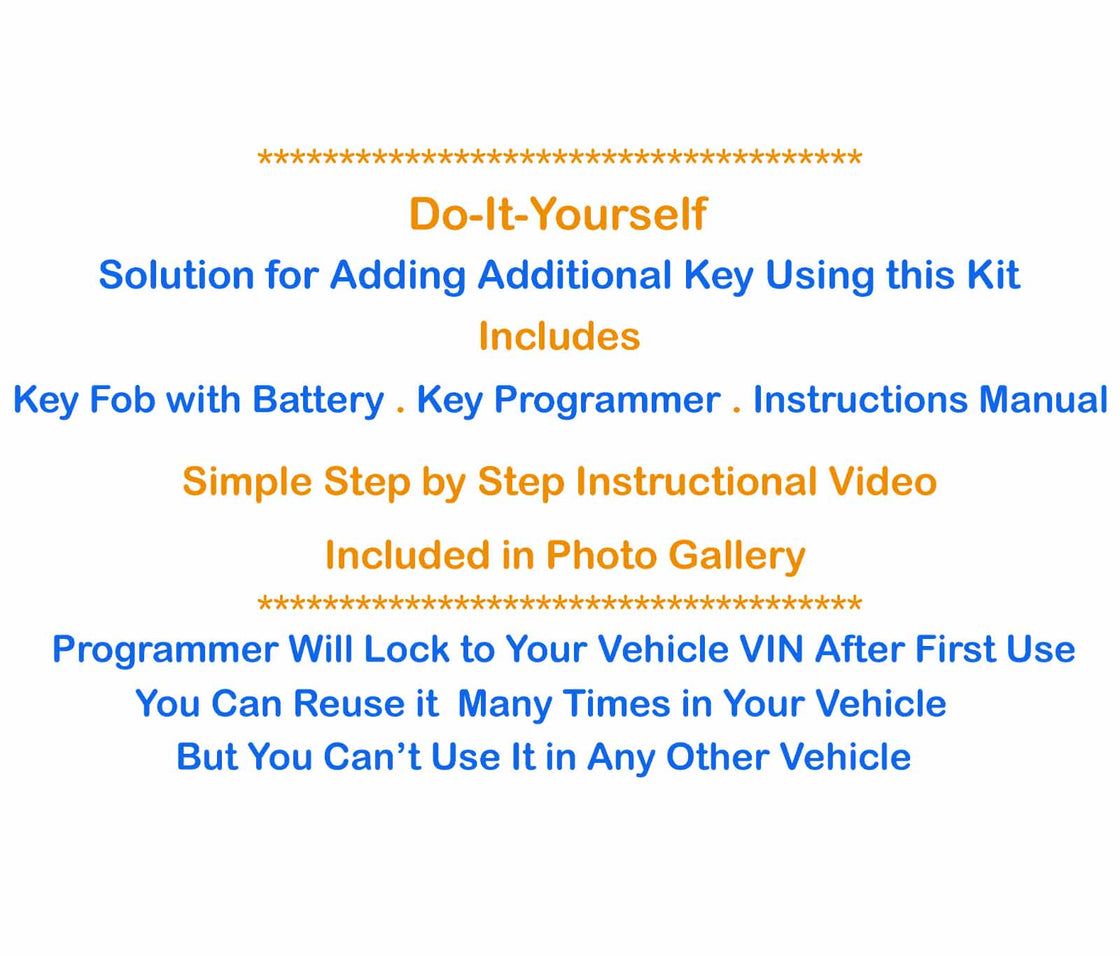 2017 Honda Pilot - 1x New Replacement Proxy Key Fob & DIY OBD Programmer Tool