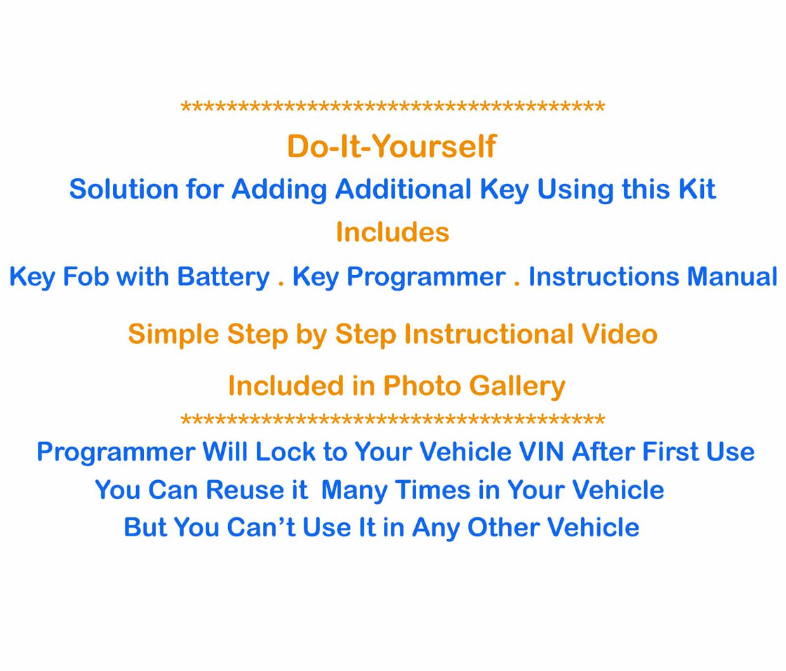 2018 Toyota Prius - New Replacement Proxy Remote Key Fob & Programmer