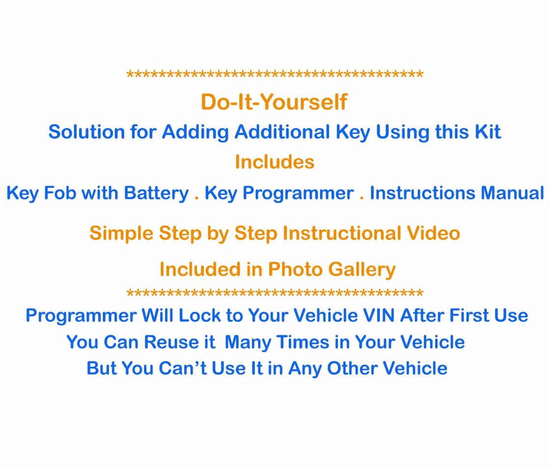 2018 Toyota Prius - 2x New Replacement Proxy Remote Key Fob & Programmer