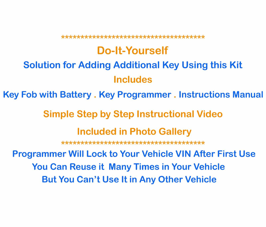 2016 Toyota Mirai - 2x New Replacement Proxy Remote Key Fob & Programmer